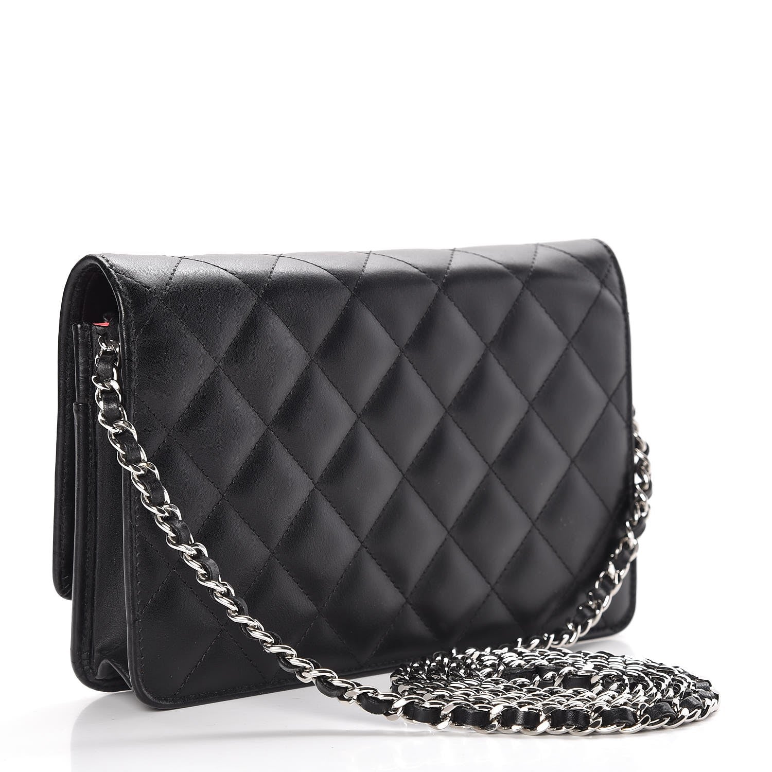 Chanel Calfskin Quilted Cambon Wallet On Chain WOC Black 3 of 9