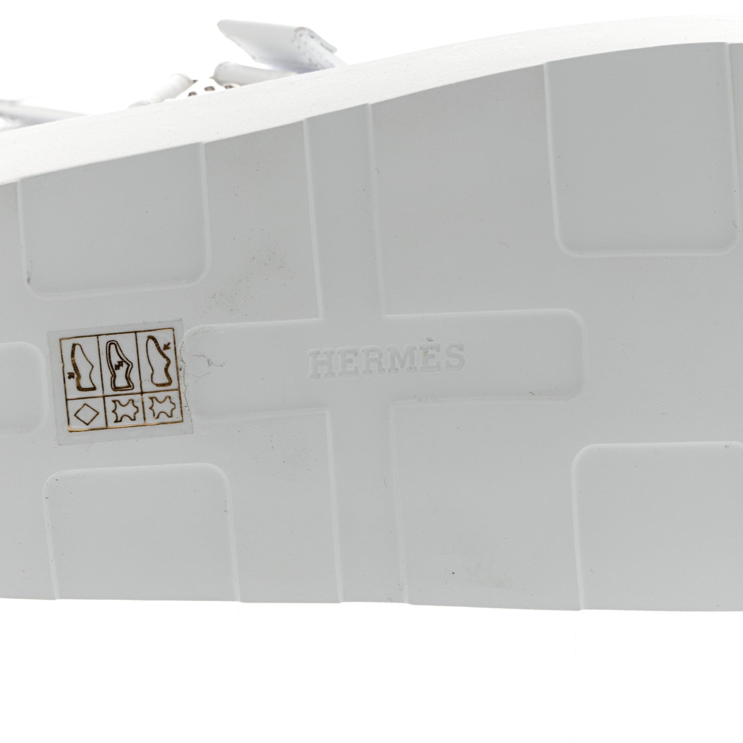 Hermes Calfskin Womens Enid Sandals 39 White 7 of 11