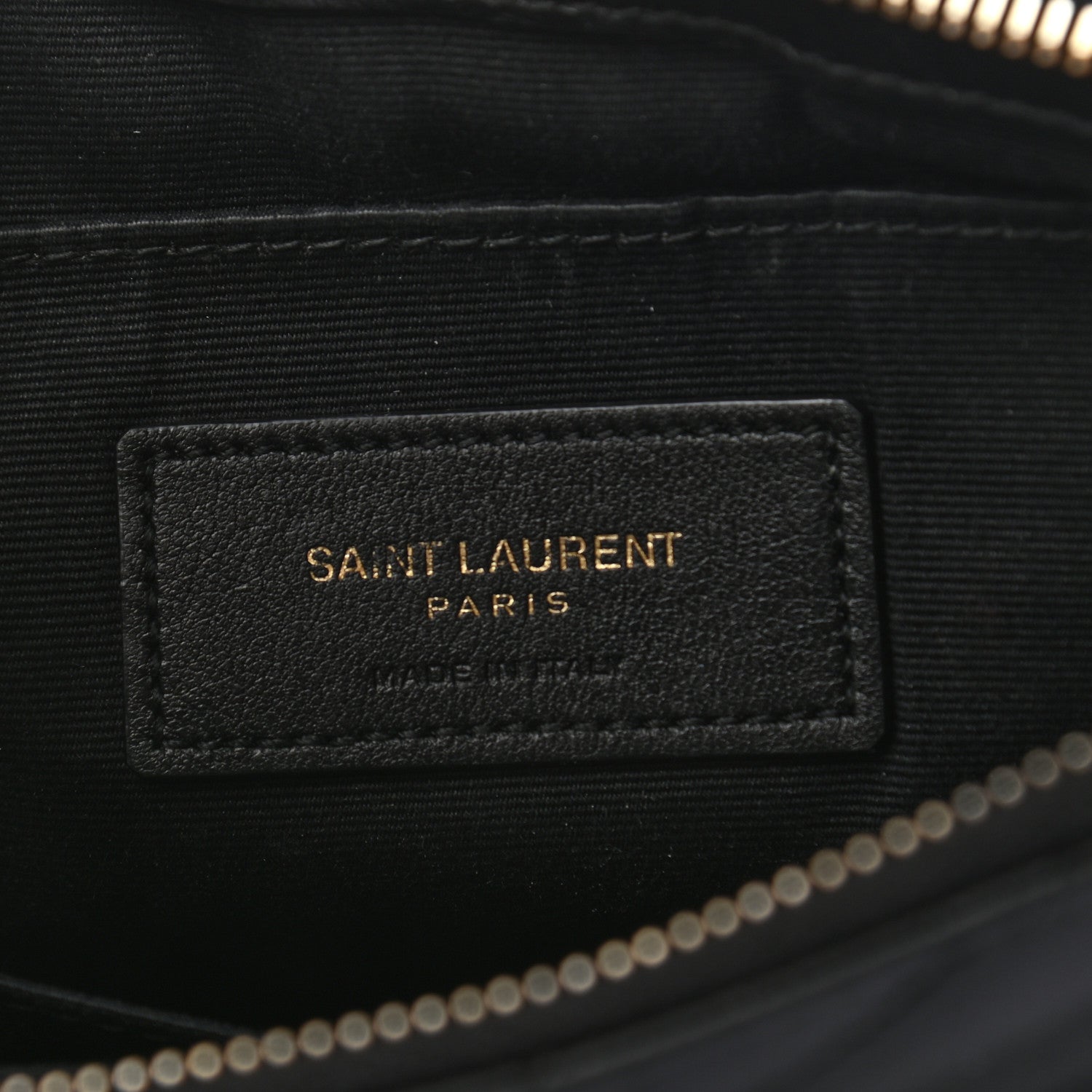 Saint Laurent Calfskin Matelasse Chevron Monogram A5 Wristlet Black 6 of 7