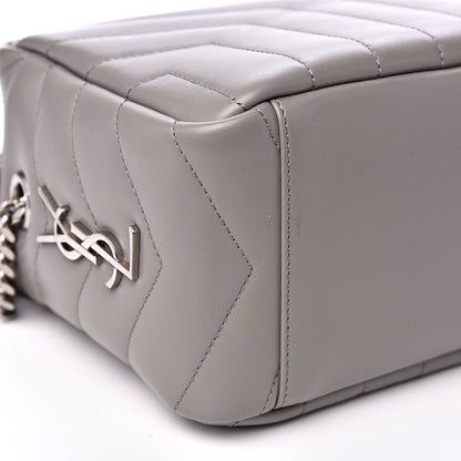Saint Laurent Calfskin Y Quilted Monogram Small Loulou Bowling Bag Light Grey 6 of 8