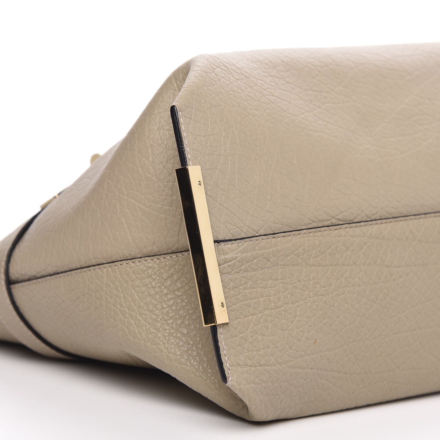 Chloe Grained Calfskin Large Charlotte Tote Motty Grey White 7 of 9