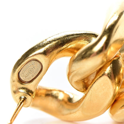 Chanel Metal CC Pick Drop Earrings Gold 4 of 5
