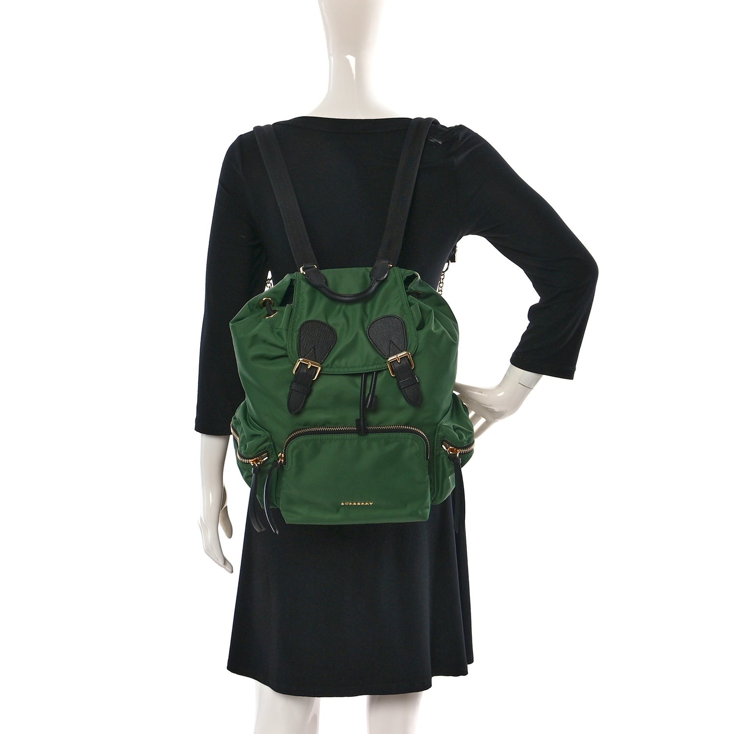 Nylon Medium Rucksack Backpack Green