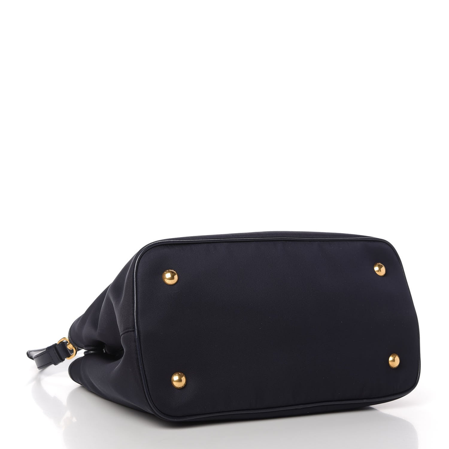 Prada Tessuto Nylon Soft Calf Small Tote Black 4 of 9