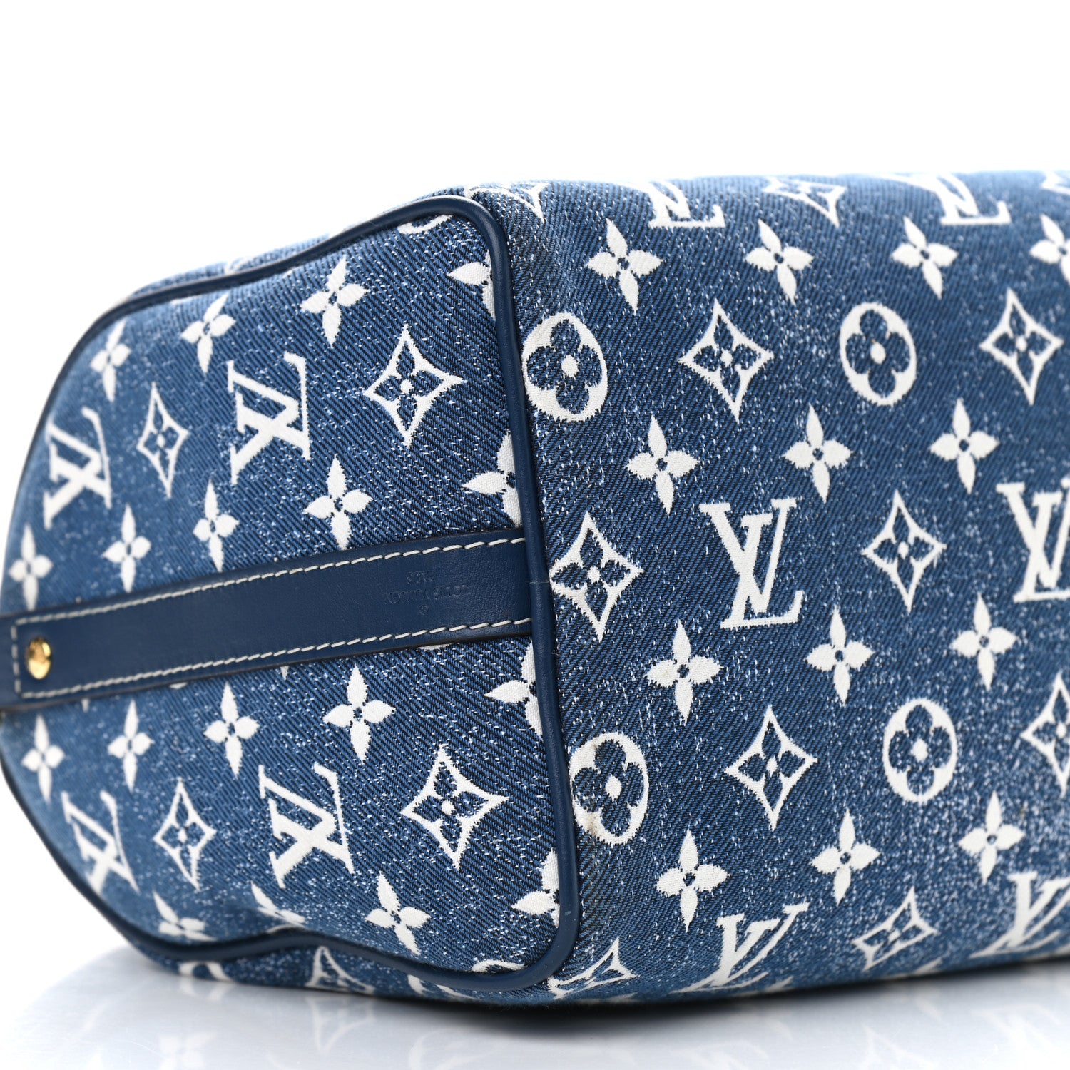 Louis Vuitton Monogram Jacquard Denim Speedy Bandouliere 25 Bleu 7 of 8