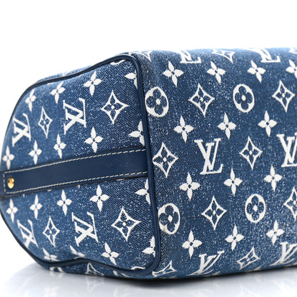 Louis Vuitton Monogram Jacquard Denim Speedy Bandouliere 25 Bleu 7 of 8