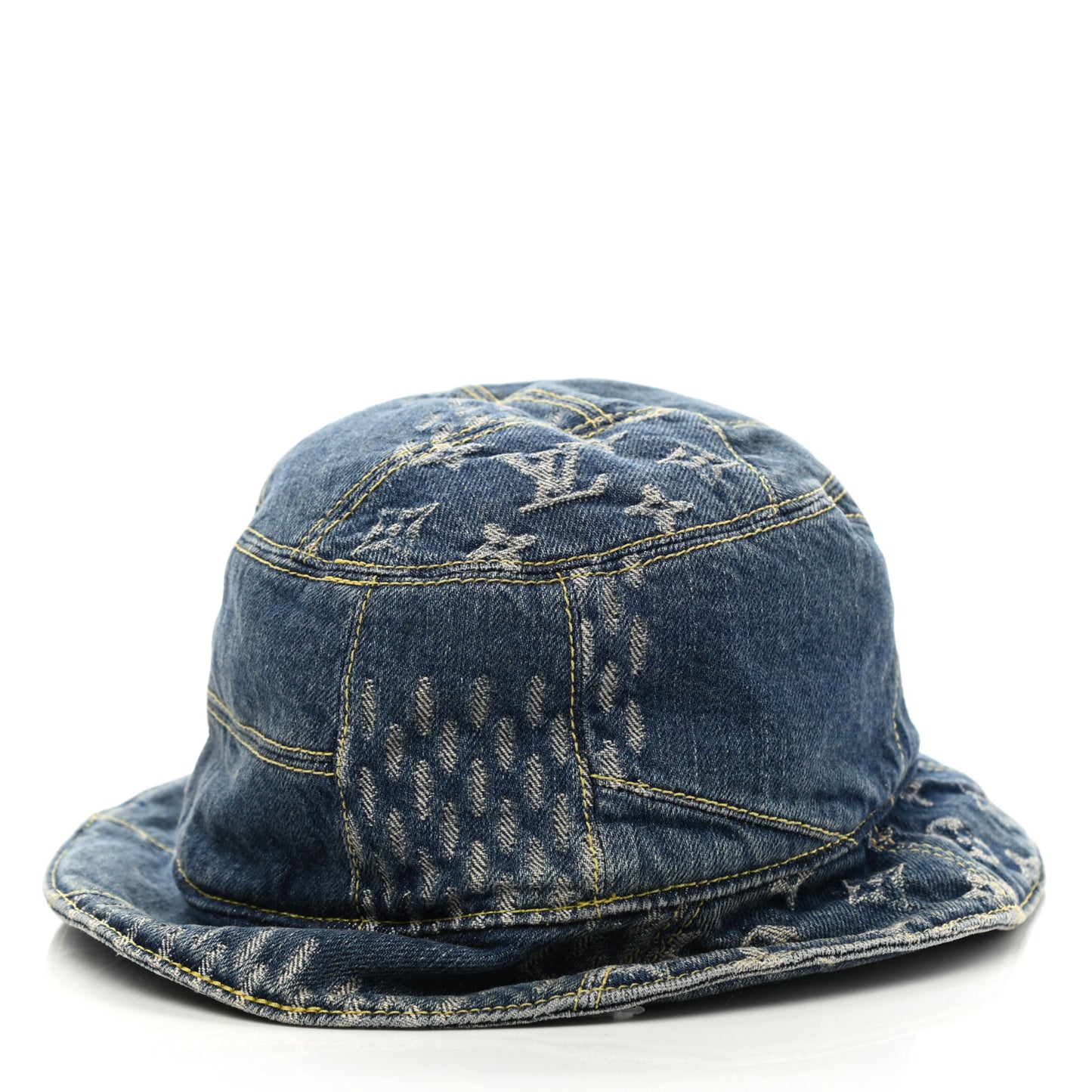 x NIGO Monogram Denim LV Made Bucket Hat M Blue