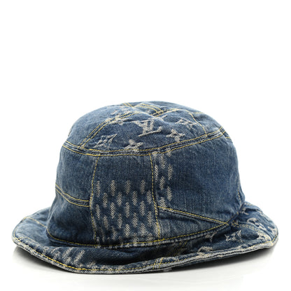 Louis Vuitton x NIGO Monogram Denim LV Made Bucket Hat M Blue 6 of 8