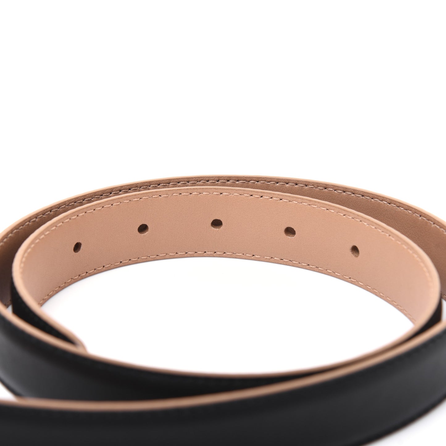 Moon Calfskin Interlocking G 25mm Belt 85 34 Black