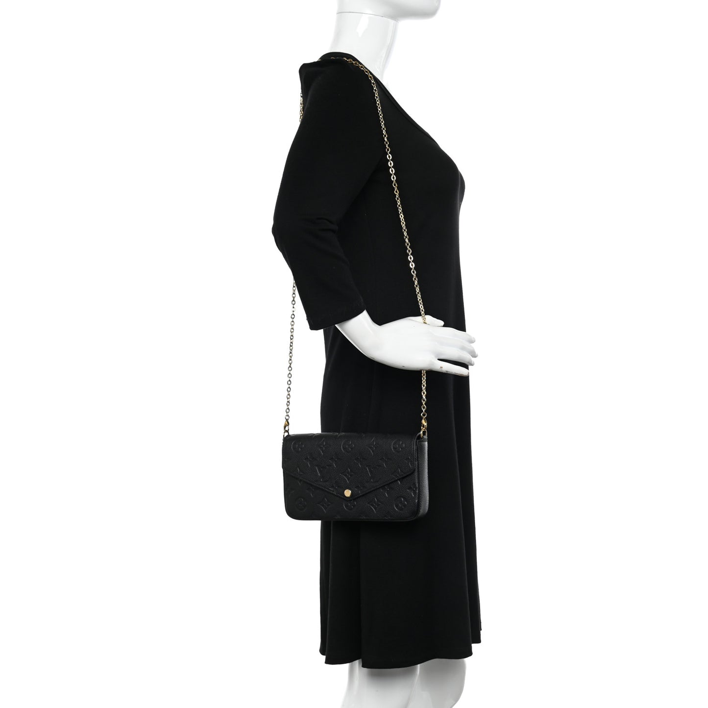 Empreinte Pochette Felicie Chain Wallet Black