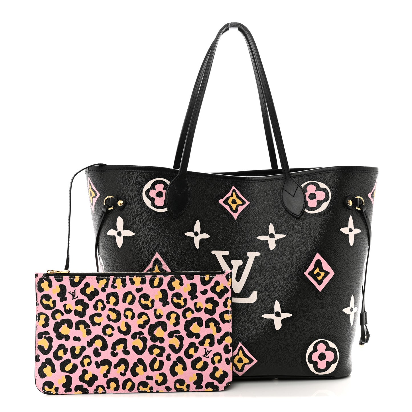 Monogram Giant Wild at Heart Neverfull MM Black