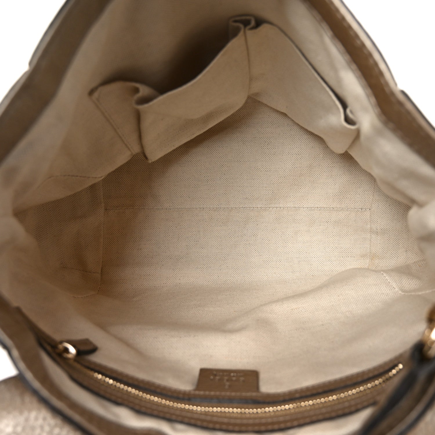 Gucci Monogram Calfskin Medium Bella Flap Bag Beige Ebony Champagne 5 of 10