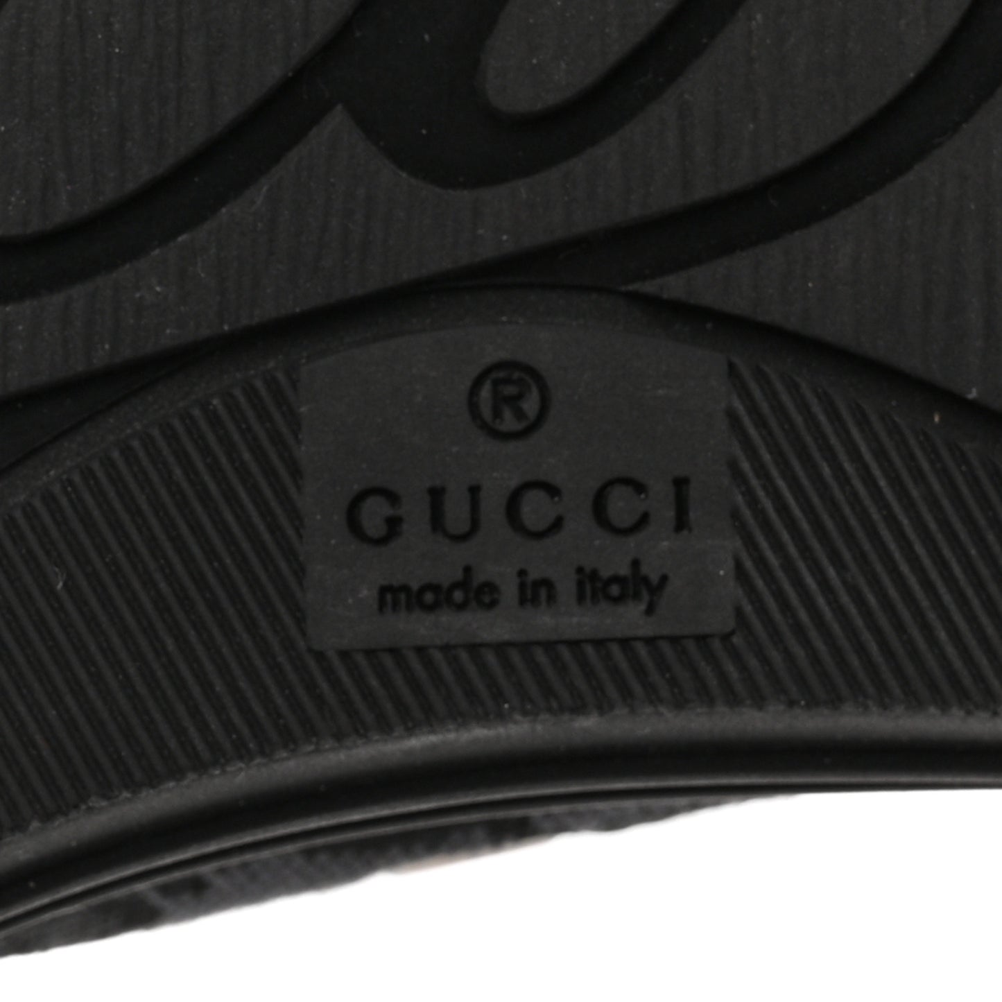 GG Monogram Calfskin Womens Low Top Sneakers 37 Piombo Black