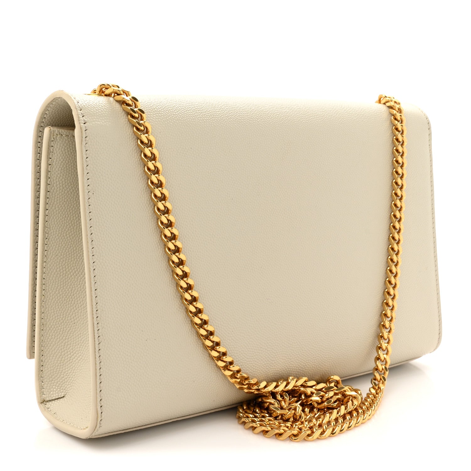 Saint Laurent Grain De Poudre Medium Classic Monogram Kate Satchel Crema Soft 3 of 18