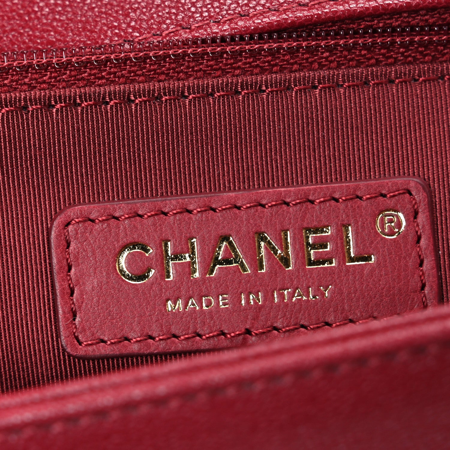 Chanel Caviar Chevron Quilted New Medium Boy Flap Red 6 of 10