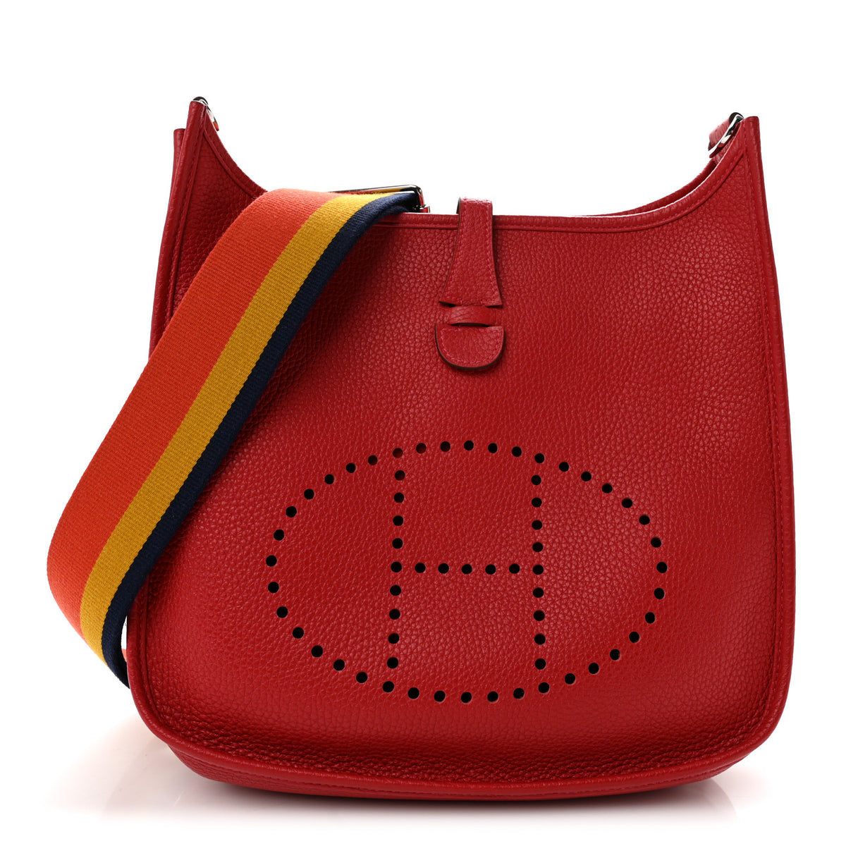 Hermes Taurillon Clemence Amazone Evelyne III PM Rouge Casaque 1 of 12