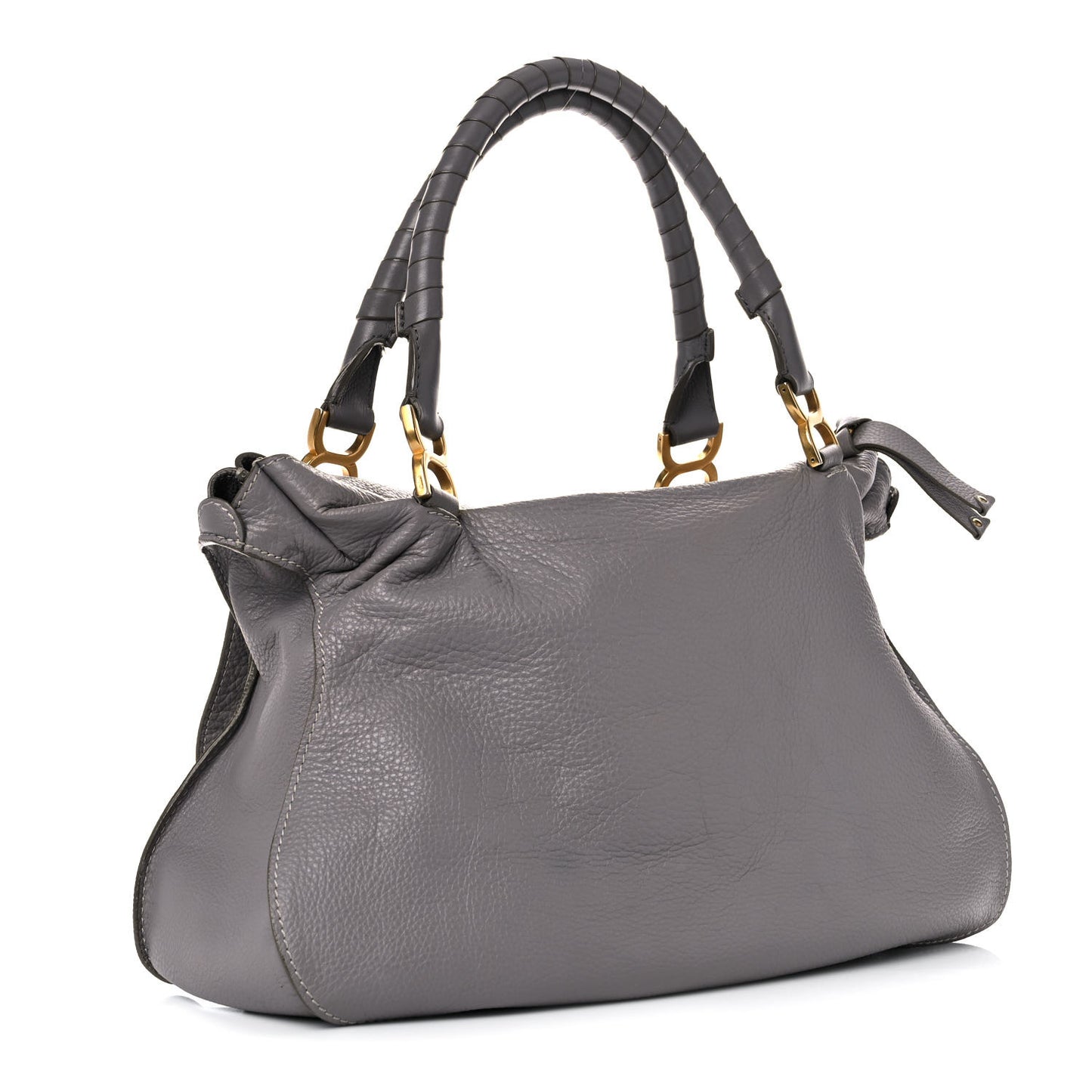 Calfskin Large Marcie Satchel Cashmere Grey