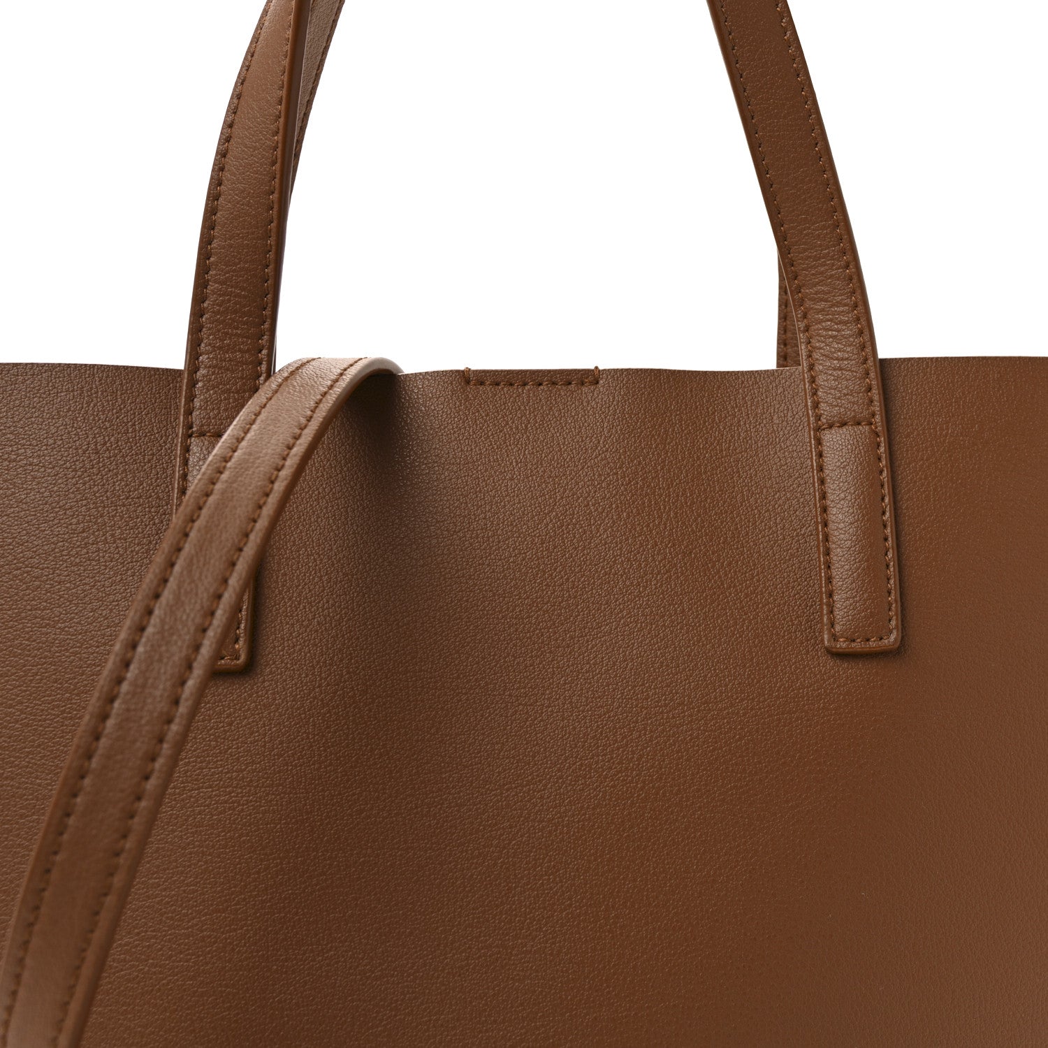 Saint Laurent Calfskin Toy Shopping Tote Dark Tan 8 of 10