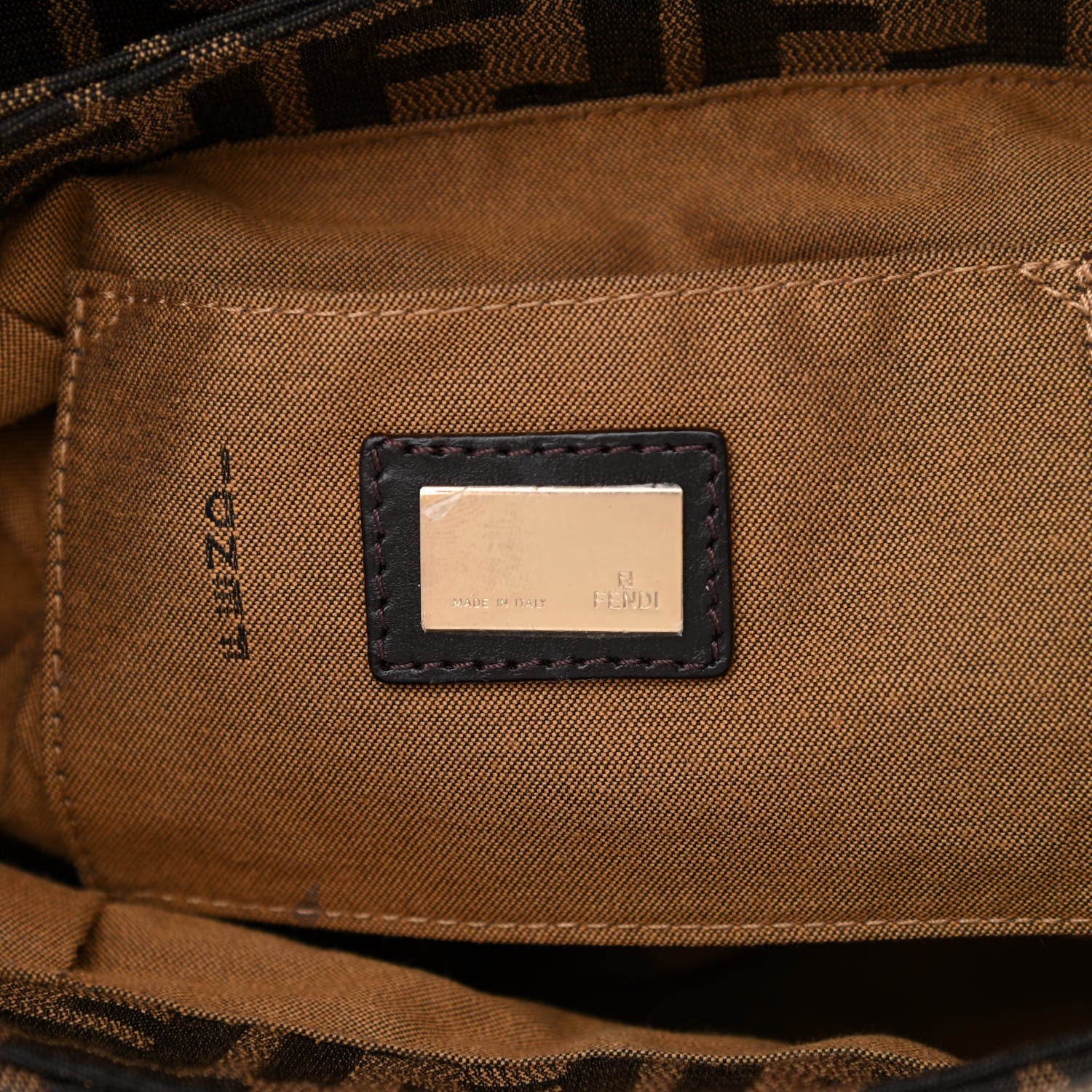 Fendi Zucca Small Chef Shoulder Bag Tobacco 6 of 10