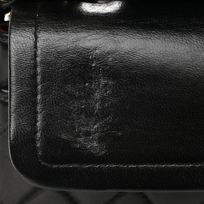 Chanel Lambskin Quilted Medium Double Flap Black 16 of 21