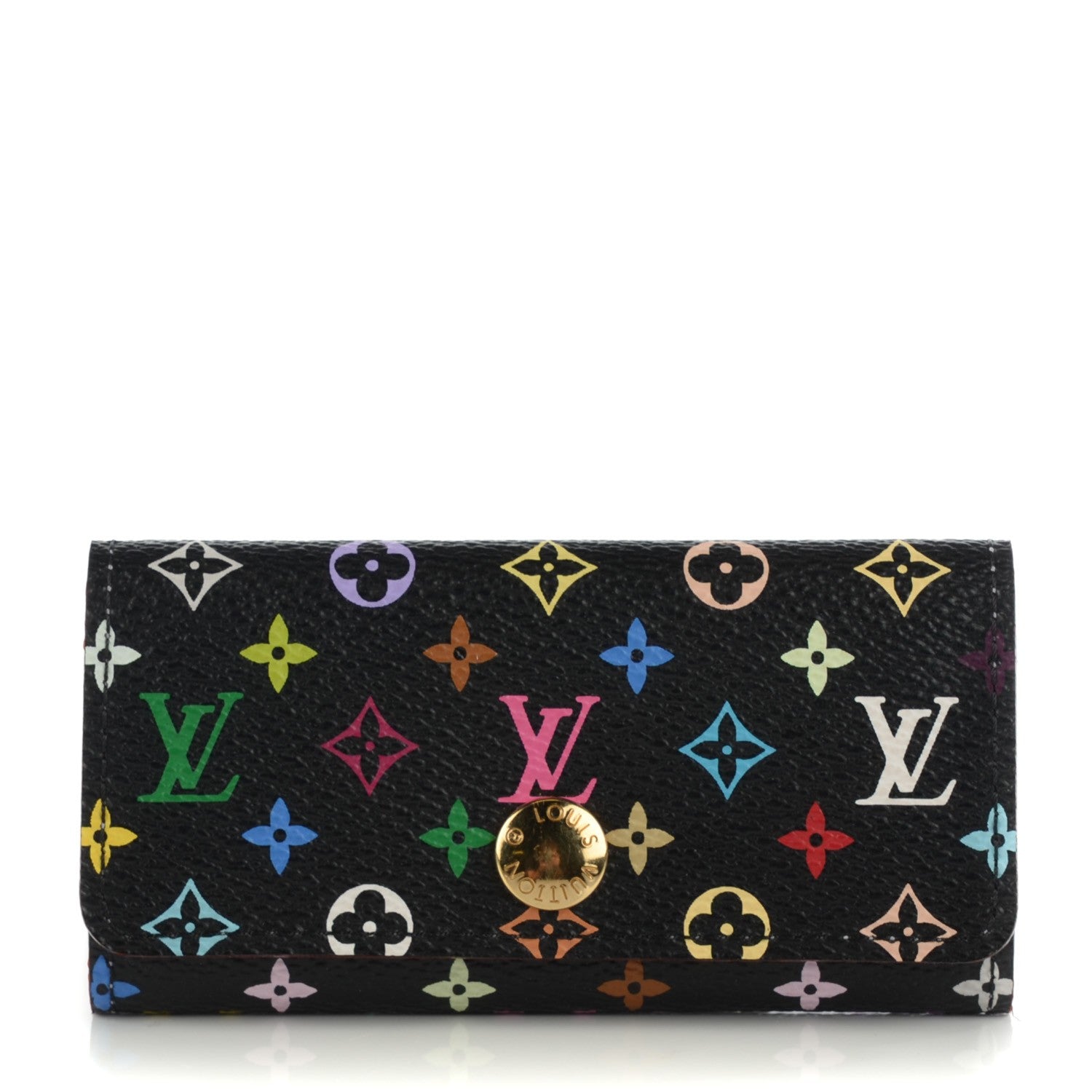 Louis Vuitton Monogram Multicolor Multicles 4 Key Holder Black Violet 1 of 7