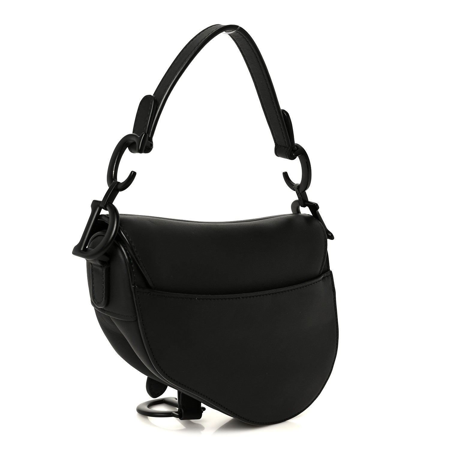 Christian Dior Ultra Matte Calfskin Mini Saddle Bag Black 3 of 10