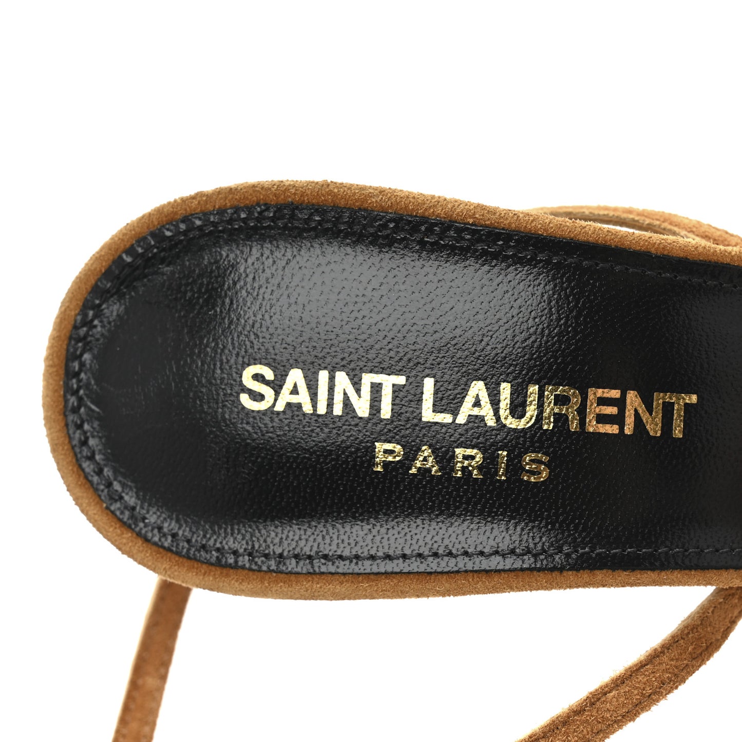 Suede Paz 105 Ankle Strap Sandals 35 Cachemire Light Brown