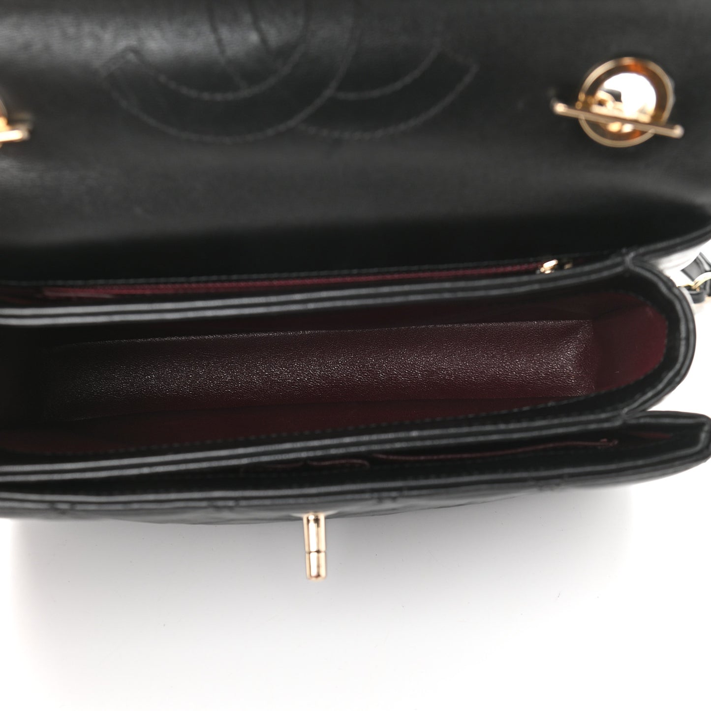 Lambskin Quilted Small Trendy CC Dual Handle Flap Bag Black