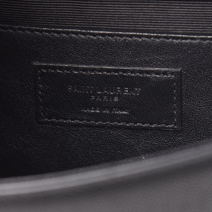 Saint Laurent Grain De Poudre Medium Classic Monogram Kate Satchel Black 6 of 10