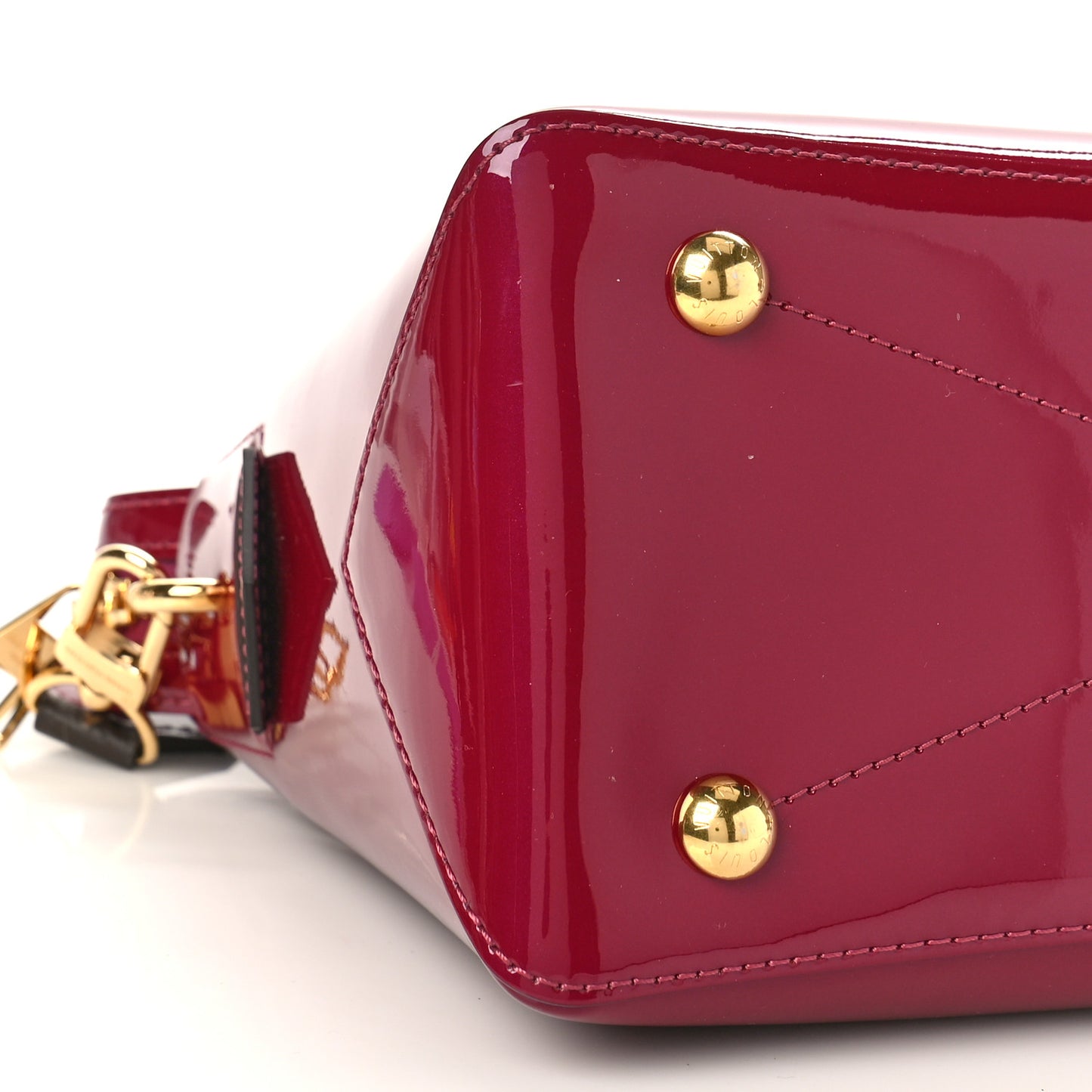 Patent Calfskin Miroir Tote Magenta