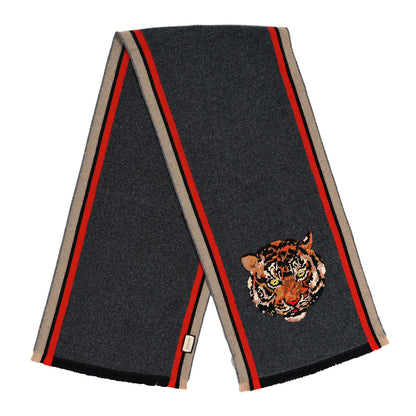 Gucci Wool Cashmere Knit Intarsia Scarf Muliticolor 2 of 3