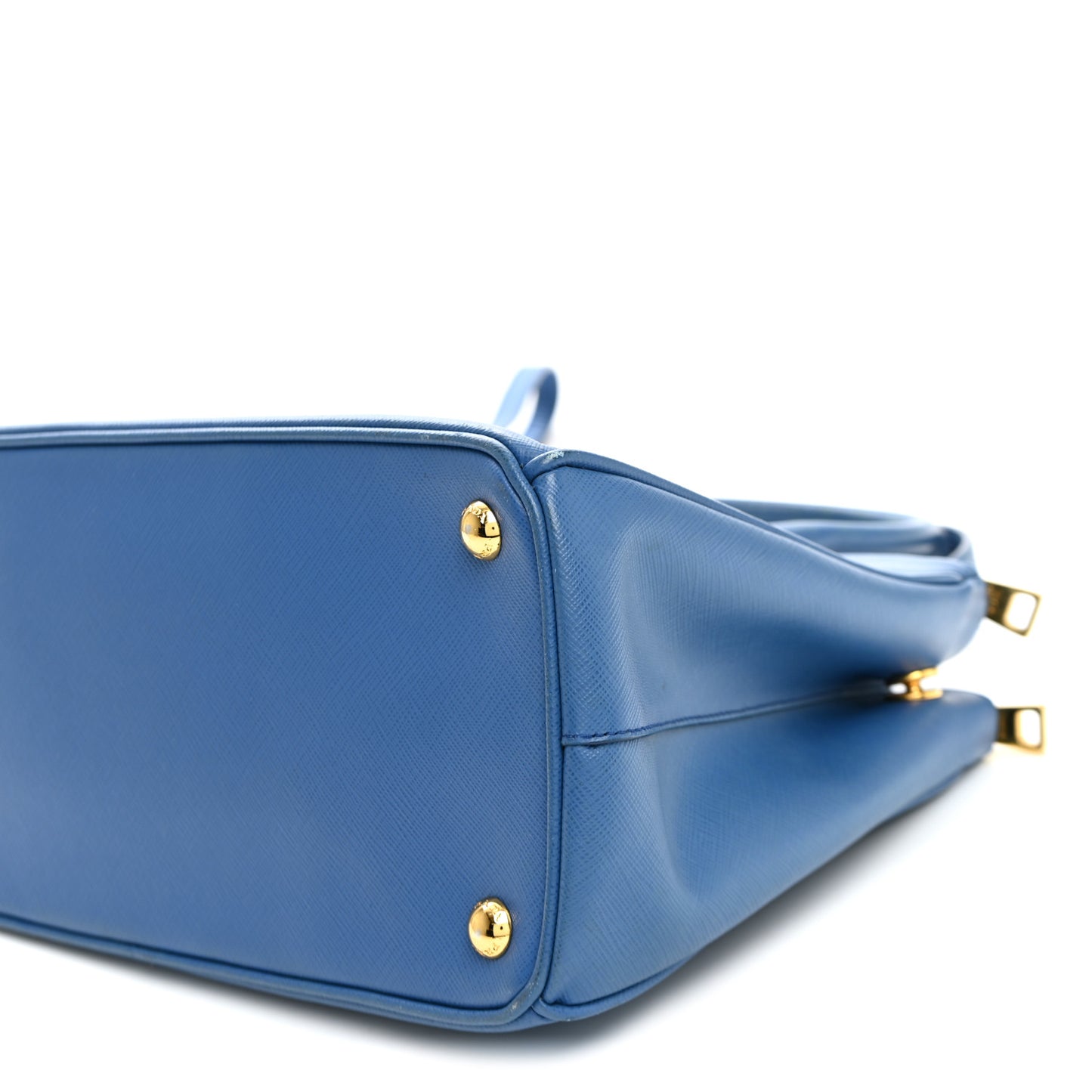 Saffiano Small Galleria Double Zip Tote Azzurro