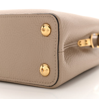 Louis Vuitton Taurillon Capucines BB Galet 10 of 10
