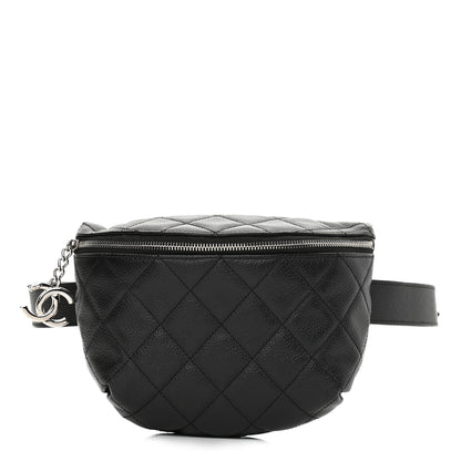 Chanel Grained Calfskin Quilted Waist Belt Bag Black 1 of 8
