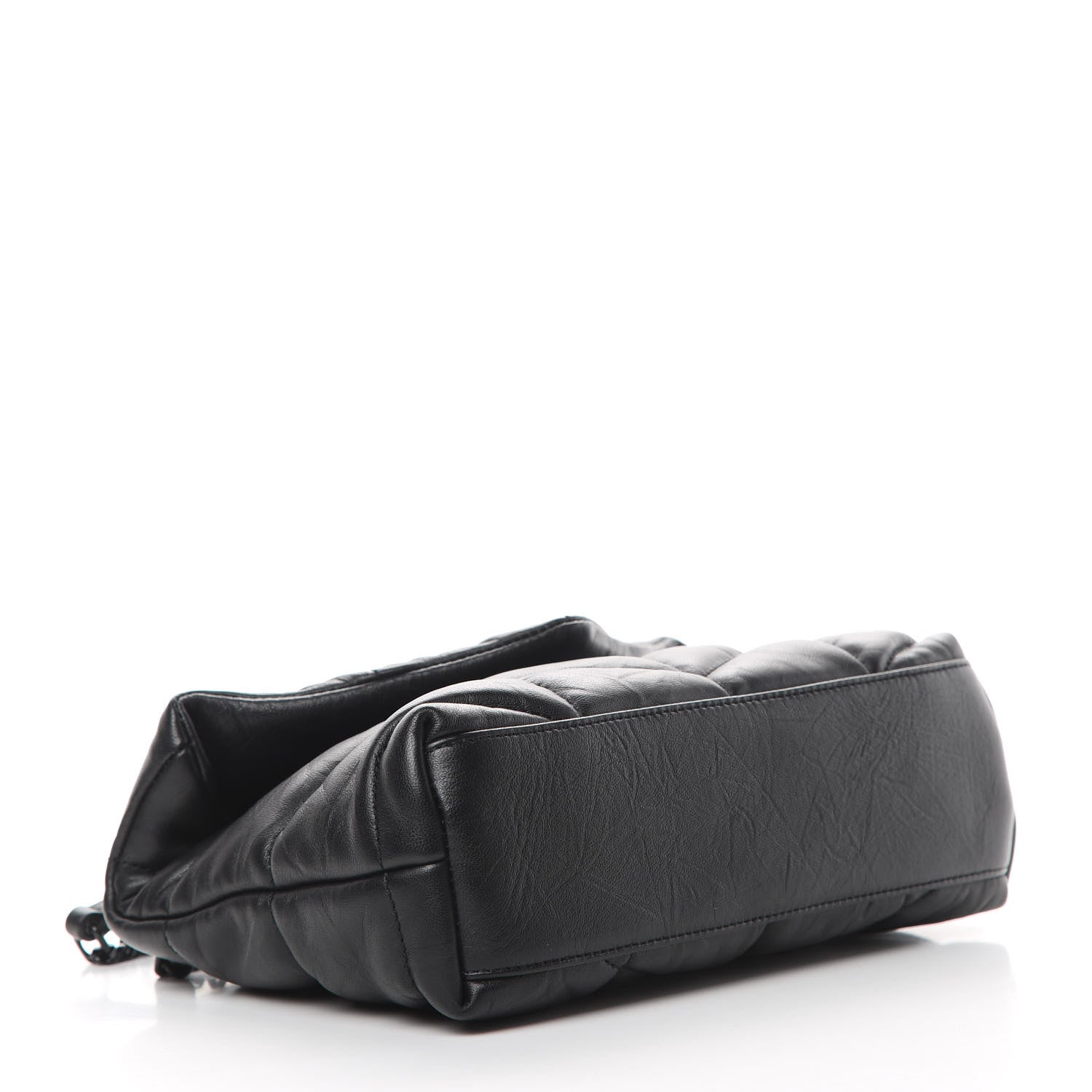 Saint Laurent Lambskin Quilted Toy Loulou Puffer Monogram Chain Satchel Black 4 of 10