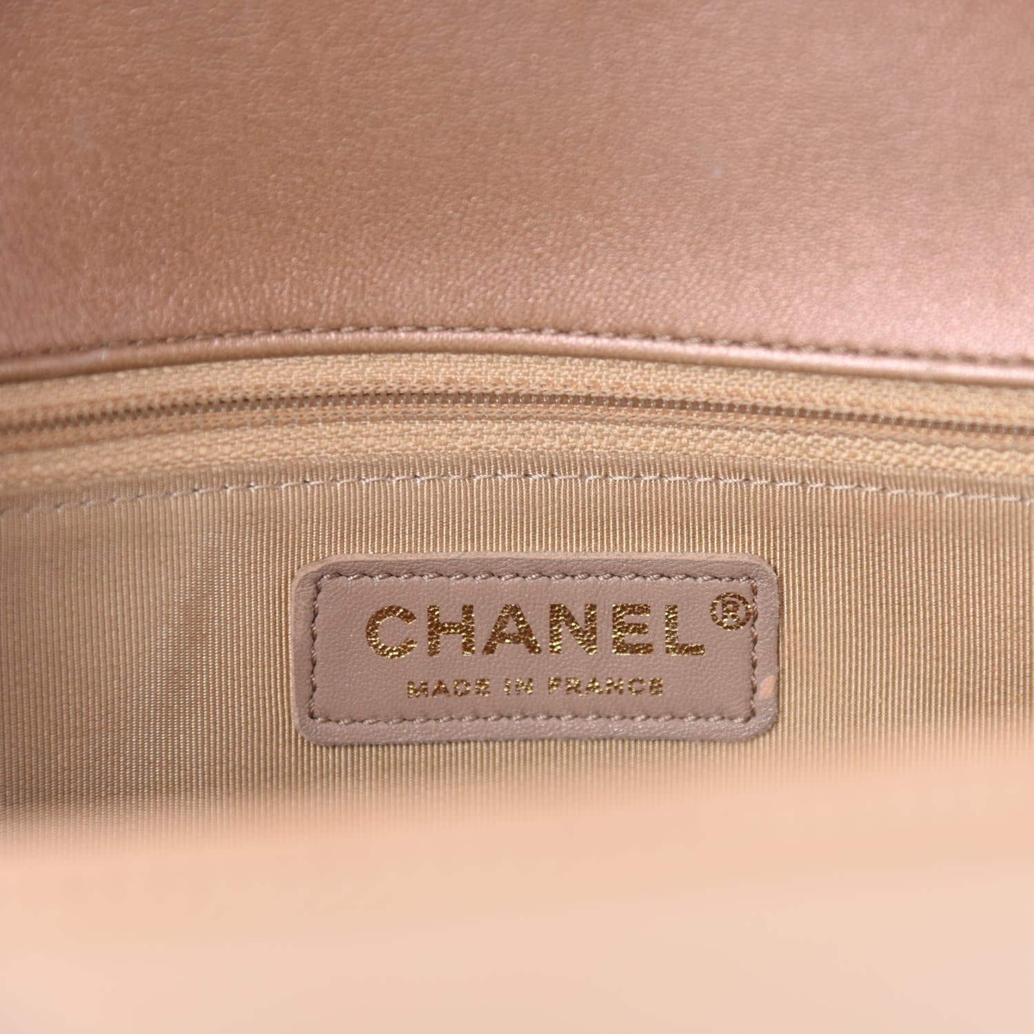 Chanel Iridescent Glazed Calfskin Quilted New Medium Boy Flap Dark Beige 13 of 15