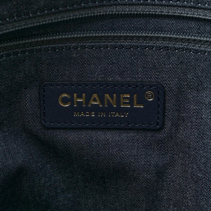 Chanel Calfskin Stitched CC Shopper Tote Light Grey 6 of 10