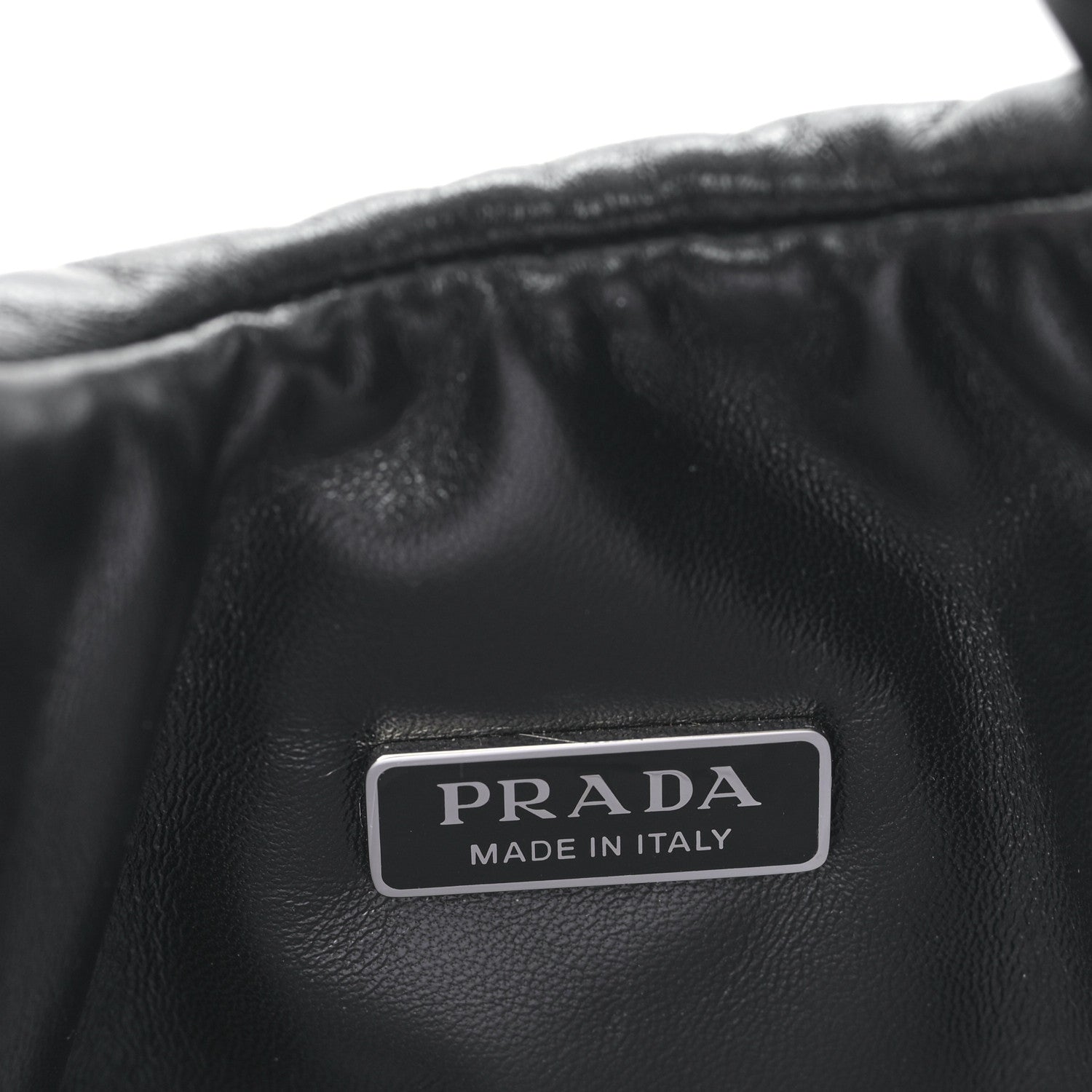 Prada Nappa Soft Padded Small Double Handled Shoulder Bag Black 6 of 8