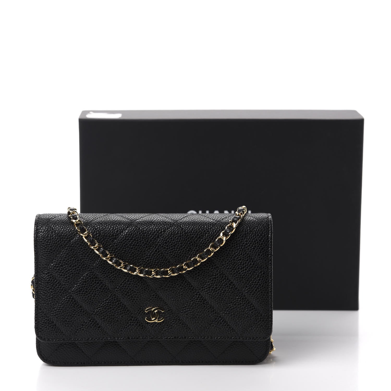 Chanel Caviar Quilted Wallet On Chain WOC Black 12 of 12