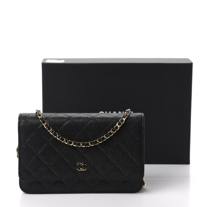 Chanel Caviar Quilted Wallet On Chain WOC Black 12 of 12