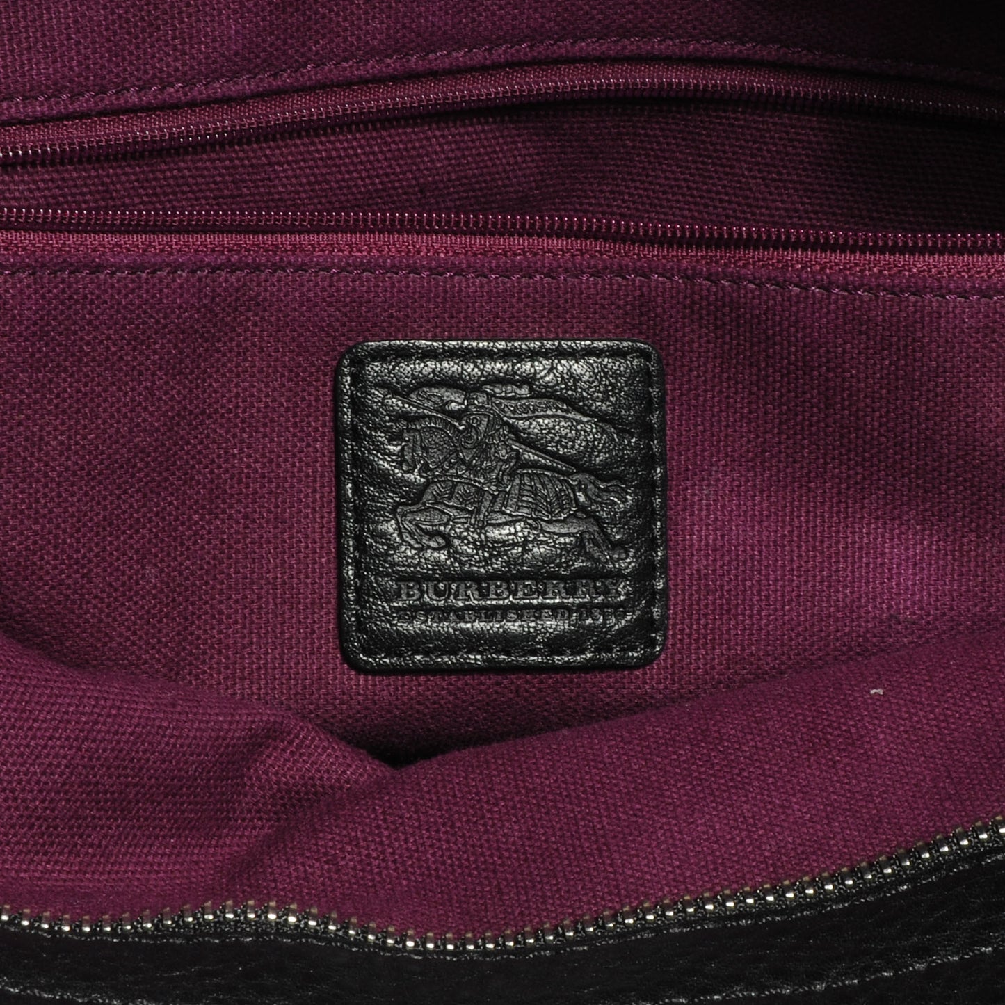 Canvas Check Large Tote Black