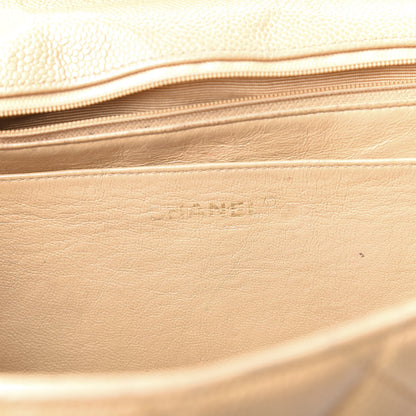 Chanel Caviar Quilted Jumbo Single Flap Beige 7 of 10