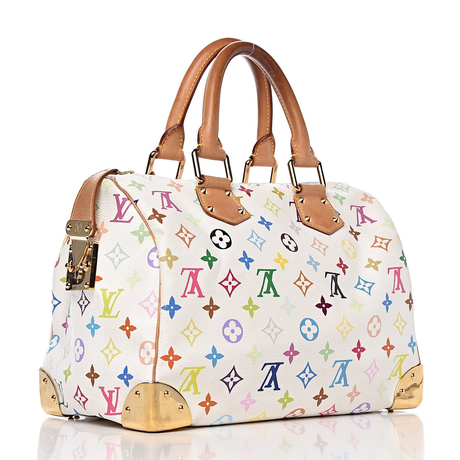 Louis Vuitton Monogram Multicolor Speedy 30 White 3 of 14