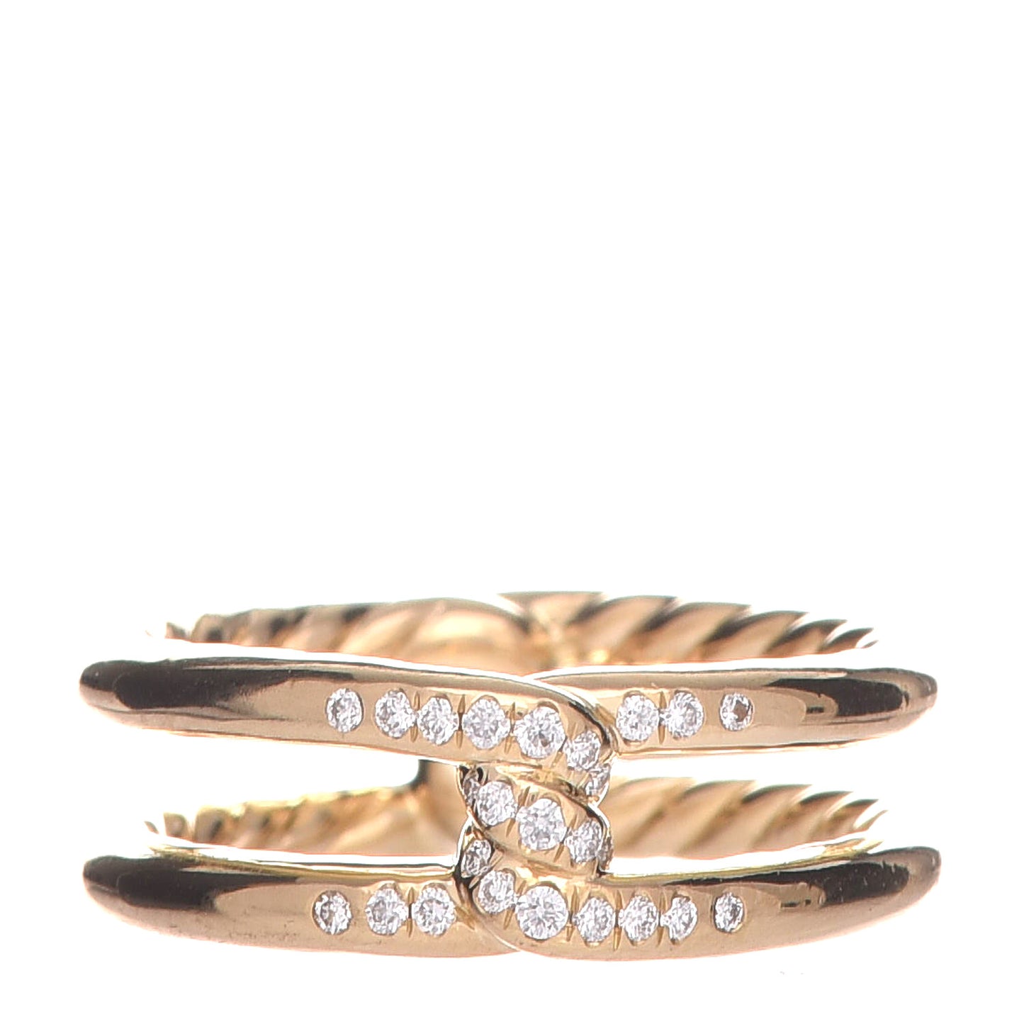 18K Yellow Gold Diamond 6.5mm Continuance Band Ring 52 6