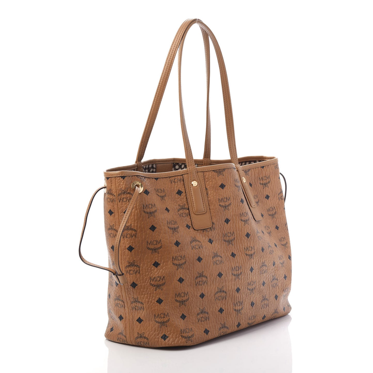 Visetos Medium Liz Reversible Shopper Tote Cognac