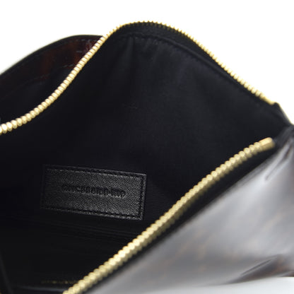 Saint Laurent Patent Tartarugato Monogram Bill Pouch Tortoise Brown 7 of 8