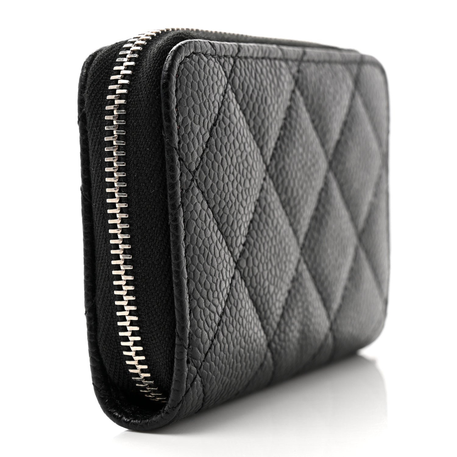 Chanel Caviar Quilted Zip Coin Purse Black 3 of 8