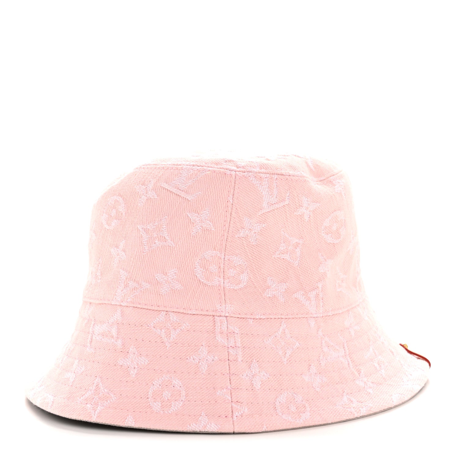 Louis Vuitton Monogram Denim Jacquard Bucket Hat S Pink 5 of 9