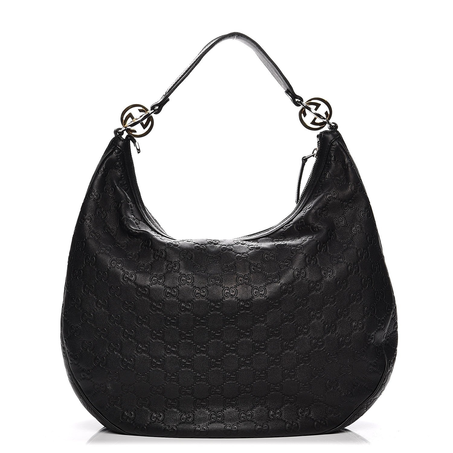 Gucci Guccissima Large GG Twins Hobo Black 1 of 12