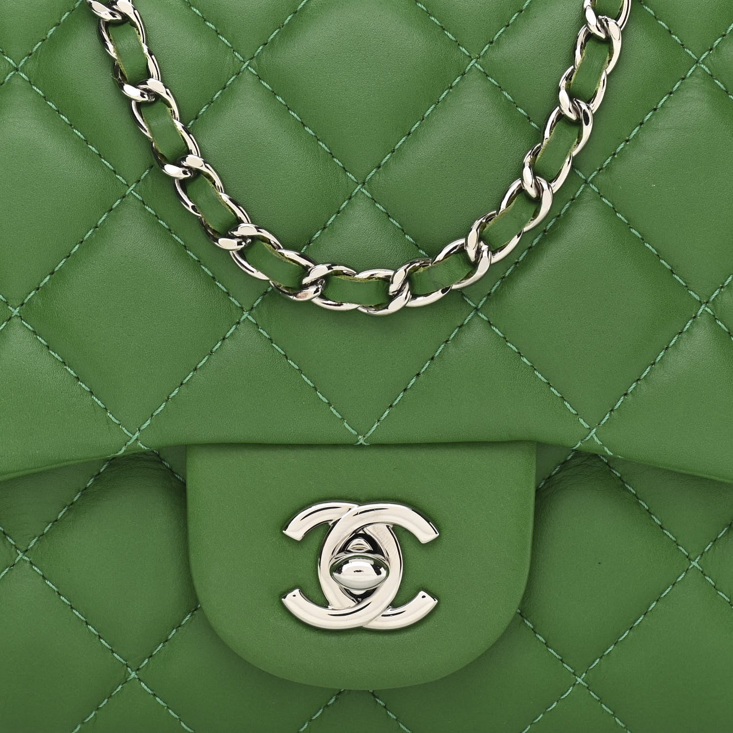 Chanel Calfskin Quilted Small Tender Touch Flap Bag Green 8 of 12